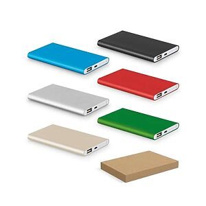 Bateria portátil slim em alumínio 100% reciclado (4.000 mAh)