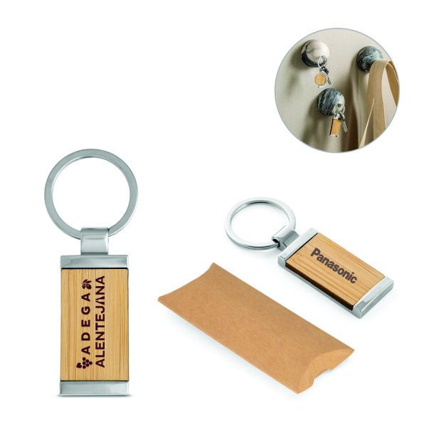 Chaveiro em Bambu Personalizado Chaveiro em Bambu Personalizado