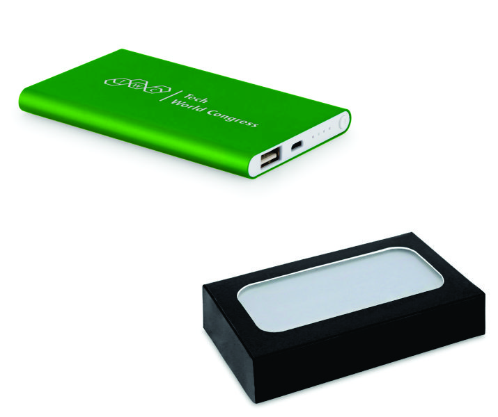 Bateria Portátil Slim em Alumínio Personalizada