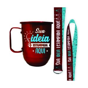 Caneca com cordão personalizado