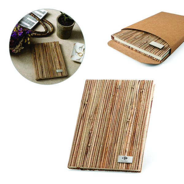 Caderno Capa Palha Natural Personalizado