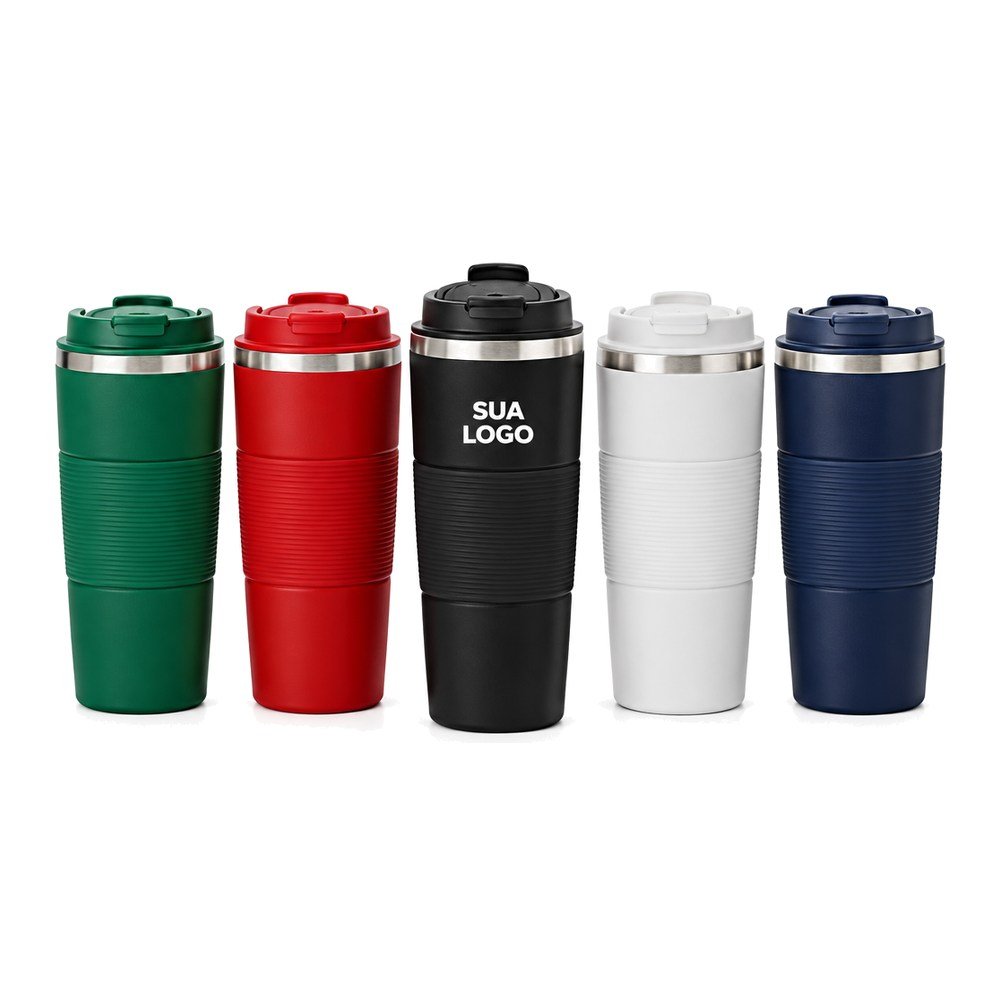 Copo Térmico para Café com Tampa Flip Personalizado