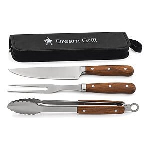 Kit Churrasco 3 Peças com Estojo Personalizado