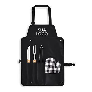 Kit Churrasco com Avental Personalizado