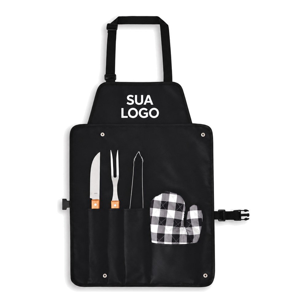 Kit Churrasco com Avental Personalizado
