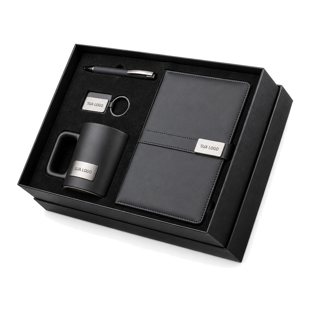 Kit Corporativo com Caneca e Chaveiro Personalizado