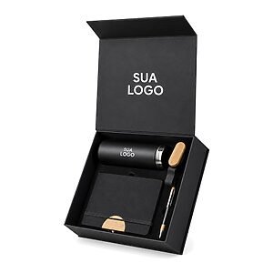 Kit Corporativo com Garrafa 600 ml e Bambu Personalizado