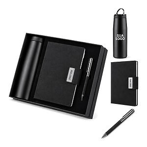 Kit Corporativo com Garrafa Inox 550 ml Personalizado