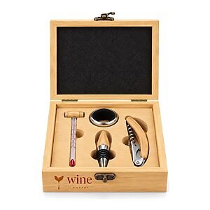 Kit Vinho 4 Peças com Termômetro Personalizado
