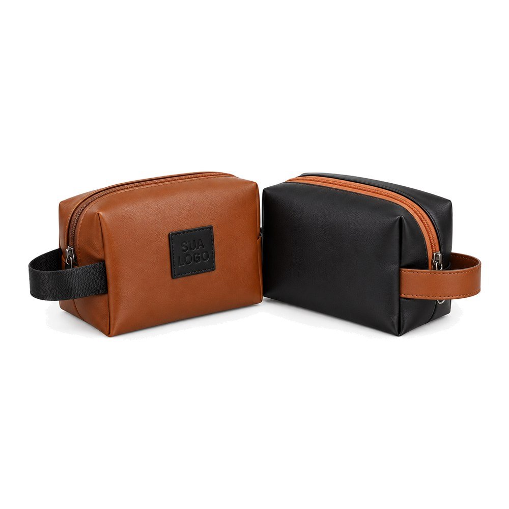 Necessaire Masculina de Couro Personalizada