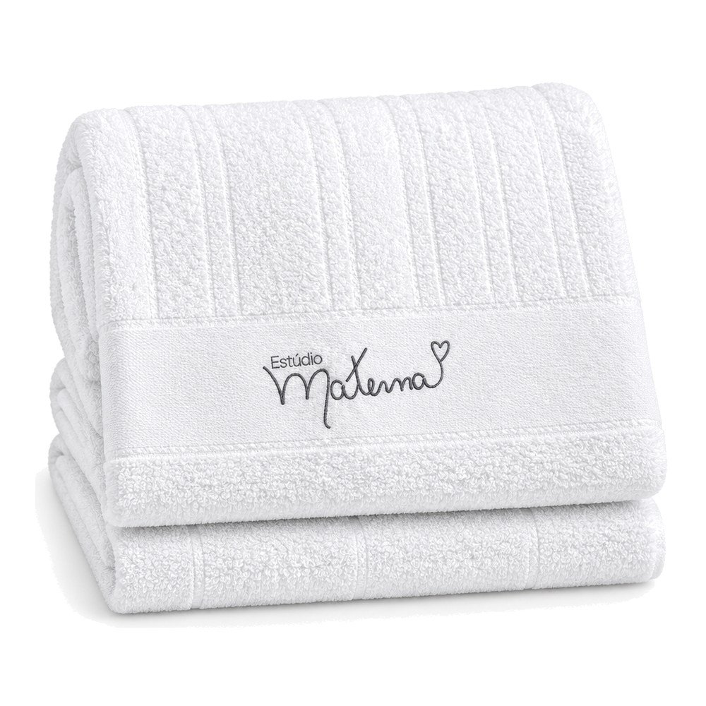 Toalha de Banho Luxo Bordada Personalizada